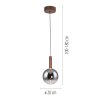 2284-23 BOWL LAMPA WISZĄCA BRĄZOWA