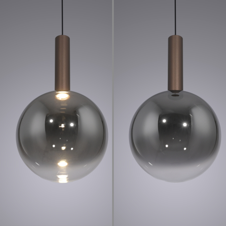 2284-23 BOWL LAMPA WISZĄCA BRĄZOWA