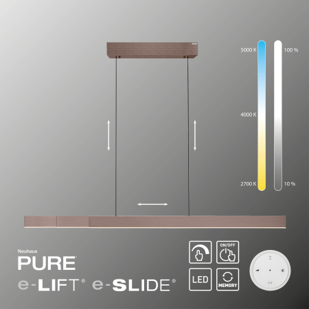 2545-34 PURE MOTO-RISE LAMPA WISZĄCA BRĄZOWA
