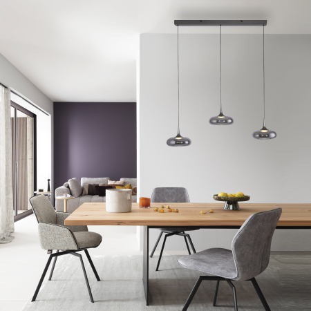 15693-15 POSH LAMPA WISZĄCA SZARA