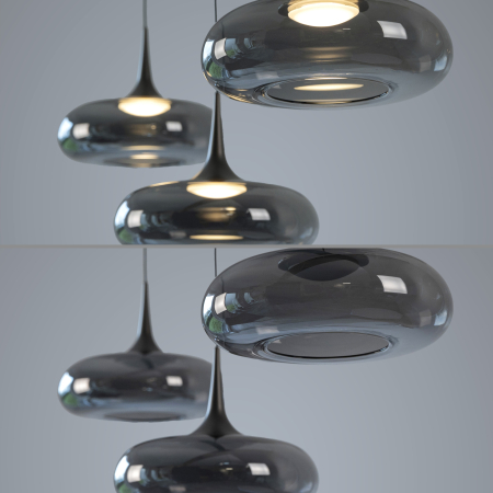 15693-15 POSH LAMPA WISZĄCA SZARA