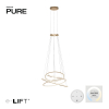 2566-97 PURE E-FLYING RINGS LAMPA WISZĄCA BRĄZOWA