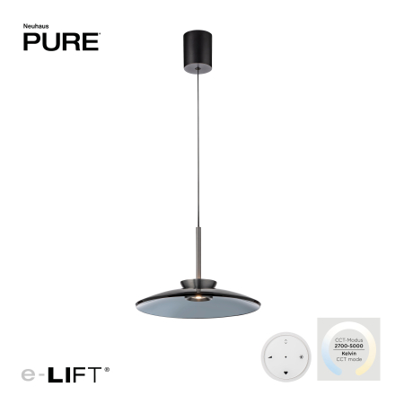 2195-15 PURE E-MOON LAMPA WISZĄCA SZARA