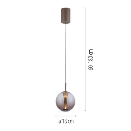 2220-97 PURE INFINITY LAMPA WISZĄCA BRĄZOWA