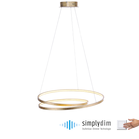 2474-12 ROMAN LAMPA WISZĄCA ZŁOTY
