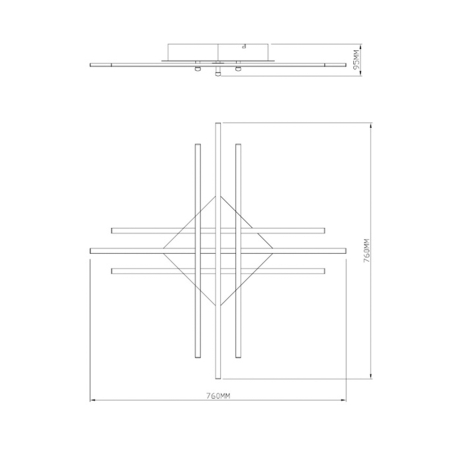 PL99829-6 CROSS LAMPA SUFITOWA