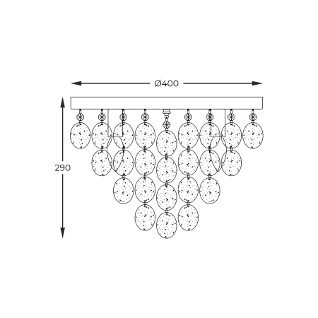 18365L PARDO LAMPA SUFITOWA CHROME