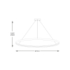 LA0722/1-BK CIRCLE LAMPA WISZĄCA FI 1100MM DŁ. LINEK H2.5M