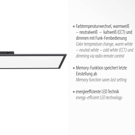 16533-18-O FLAT LAMPA SUFITOWA CZARNA