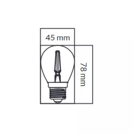 ORO-E27-G45-FL-CLARO-1.3W-WW ŻARÓWKA