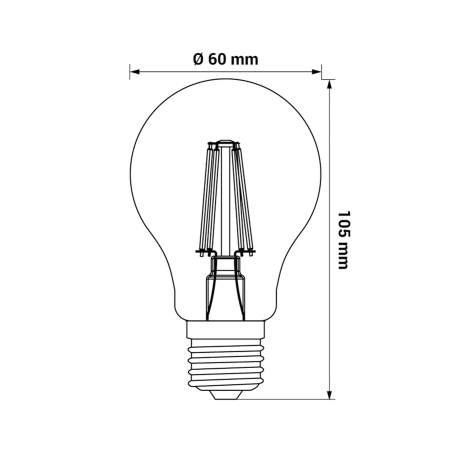 ORO-E27-FL-CLARO-7W-DW  ORO04130 ŻARÓWKA