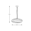 1134 LAMPA WISZĄCA VENTO 60 CM BIAŁA/WHITE