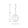 1137 LAMPA WISZĄCA NELA 40CM CZANRO-ZŁOTA/BLACK-GOLD