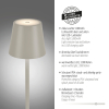 19250-40 EURIA LAMPA STOŁOWA SZARY