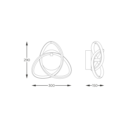 MB9717-1-3BCN INDIGO KINKIET CZARNY CHROM/BLACK CHROME