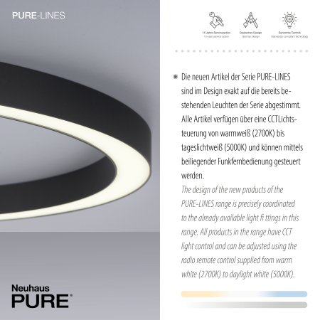 6306-13 PURE-LINES LAMPA SUFITOWA ANTRACYT
