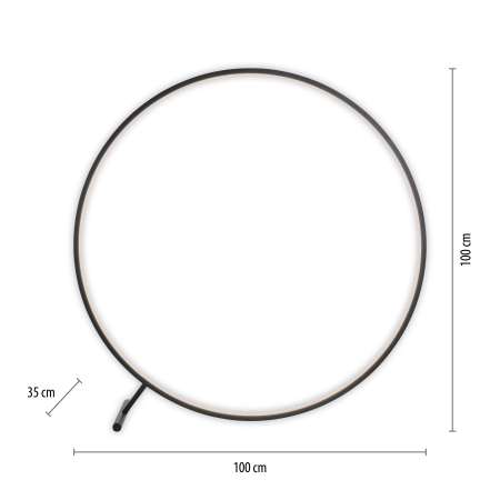 320-18 HULA LAMPA PODŁOGOWA CZARNY