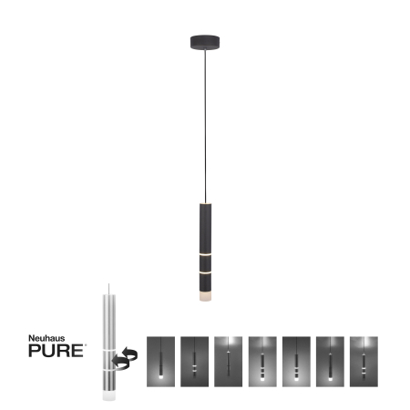 2211-18 PURE-VEGA LAMPA WISZĄCA CZARNA