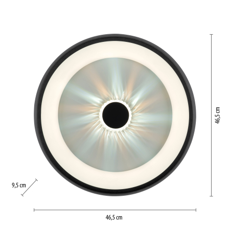 14384-18 VERTIGO LAMPA SUFITOWA CZARNY
