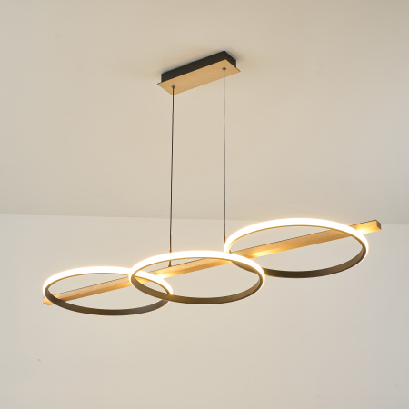 MD3913-3-3BWLT ALMERIA LAMPA WISZĄCA CZARNA-DREWNO/BLACK-WOOD