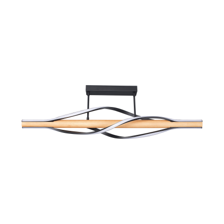 C230857003 BAEZ LAMPA SUFITOWA CZARNA+DREWNO/BLACK+WOOD