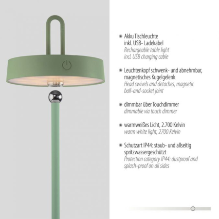 19310-43 LAMPA STOŁOWA AMAG GREEN IP44