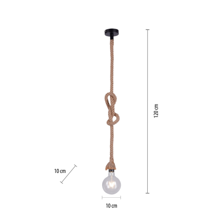 15481-18 ROPE LAMPA WISZĄCA BRĄZOWY