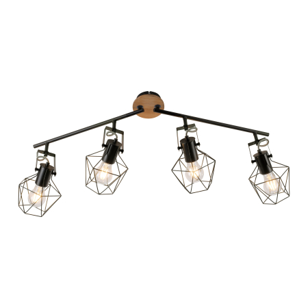 15674-78 JARO LAMPA SUFITOWA CZARNY/DREWNO