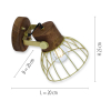 11486-60 ALAMI LAMPA SUFITOWA/KINKIET MATOWY MOSIĄDZ