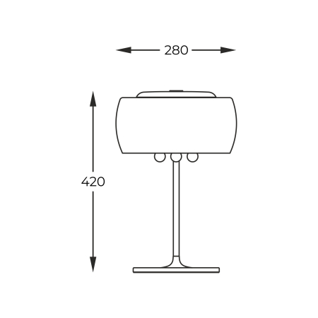 T0076-03E-F4FZ CRYSTAL II LAMPA STOŁOWA