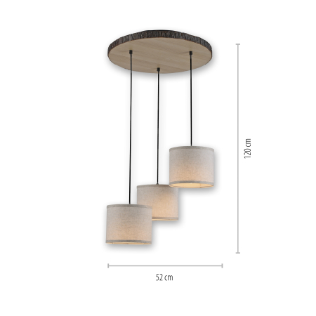 11236-79 BARK, LAMPA SUFITOWA DREWNO