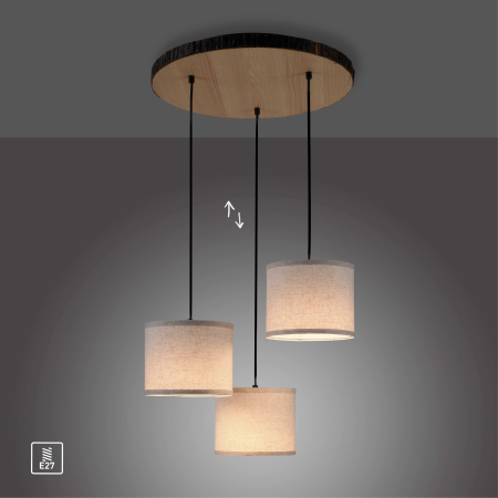 11236-79 BARK, LAMPA SUFITOWA DREWNO