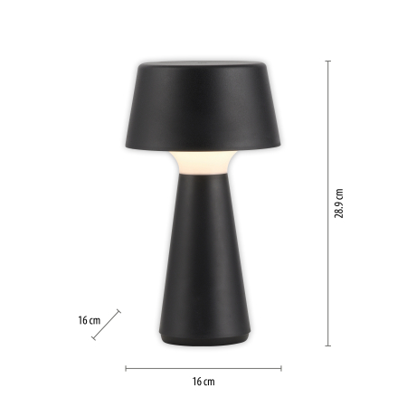 19260-18 ABERA LAMPA STOŁOWA CZARNY