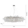2037-17 RICICLE LAMPA WISZĄCA CHROM