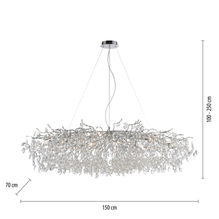 2037-17 RICICLE LAMPA WISZĄCA CHROM