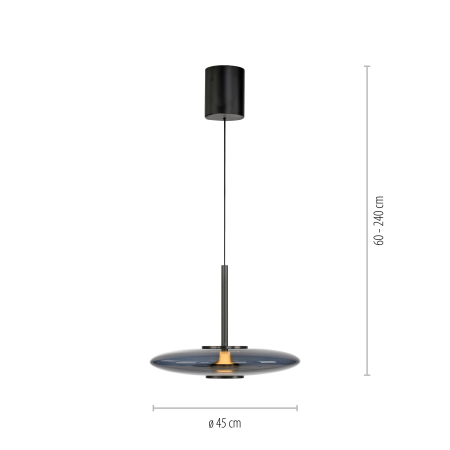 2084-15 PURE E-VIT LAMPA WISZĄCA SZARY
