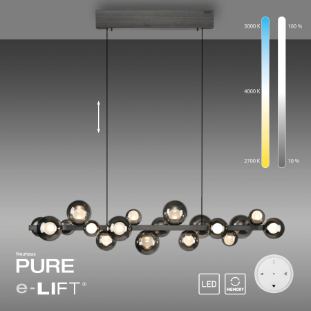 2557-15 PURE E-POPUP LAMPA WISZĄCA SZARY