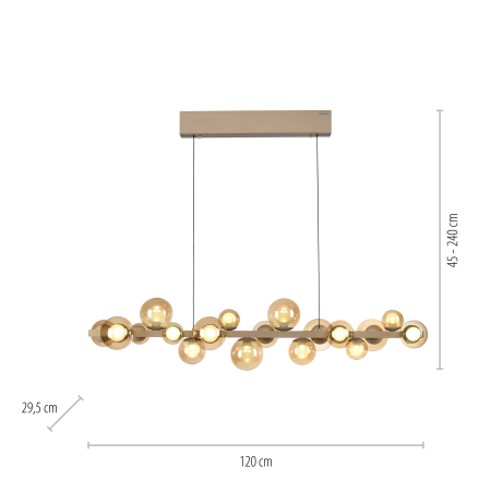 2557-97 PURE E-POPOUP LAMPA WISZĄCA BRĄZOWY