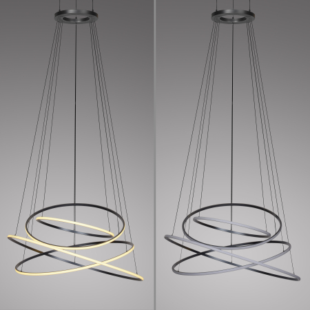2566-15 PURE E-FLYING RINGS LAMPA WISZĄCA SZARY