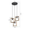 ASZ.1678 ATRIA LAMPA WISZĄCA BRĄZOWA/BROWN