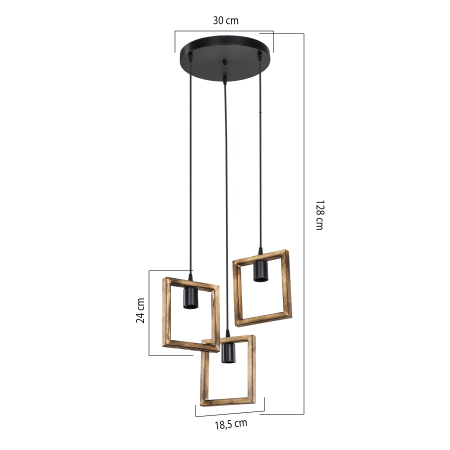 ASZ.1678 ATRIA LAMPA WISZĄCA BRĄZOWA/BROWN