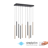 2110-18 FLUTE LAMPA WISZĄCA MATOWY MOSIĄDZ/CZARNY