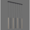 2117-18 FLUTE LAMPA WISZĄCA MATOWY MOSIĄDZ/CZARNY