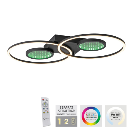 15160-18 TUNEL LAMPA SUFITOWA CZARNY
