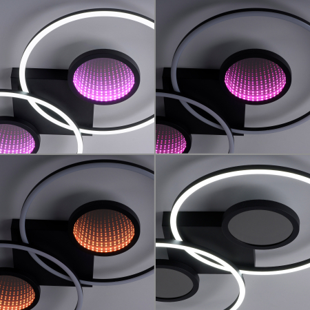 15160-18 TUNEL LAMPA SUFITOWA CZARNY