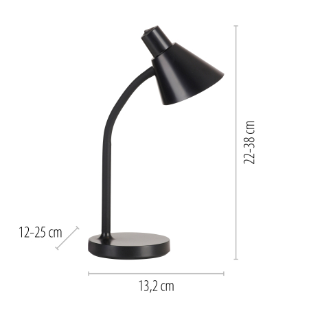 11248-18 PIXIE LAMPA STOŁOWA CZARNY
