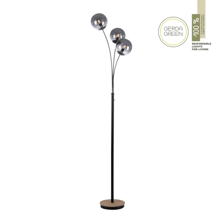 11391-79 GREEN WIDOW LAMPA PODŁOGOWA CZARNY/DREWNO