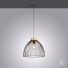 11419-18 LAMI LAMPA WISZĄCA CZARNY/DREWNO