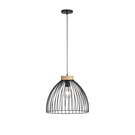 11419-18 LAMI LAMPA WISZĄCA CZARNY/DREWNO