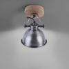 11981-77 SAMIA LAMPA SUFITOWA STALOWY/DREWNO
